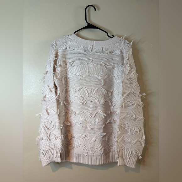 Anthropologie 525 America Cream Fringe Cardigan Sweater NWT - Picture 9 of 10